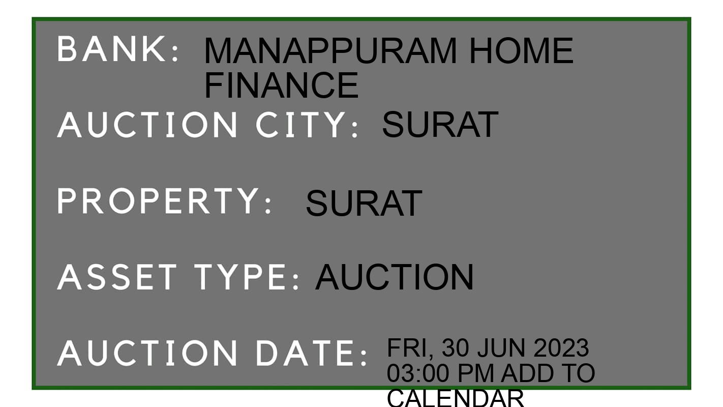 Auction Bank India - ID No: 152723 - manappuram home finance Auction of manappuram home finance