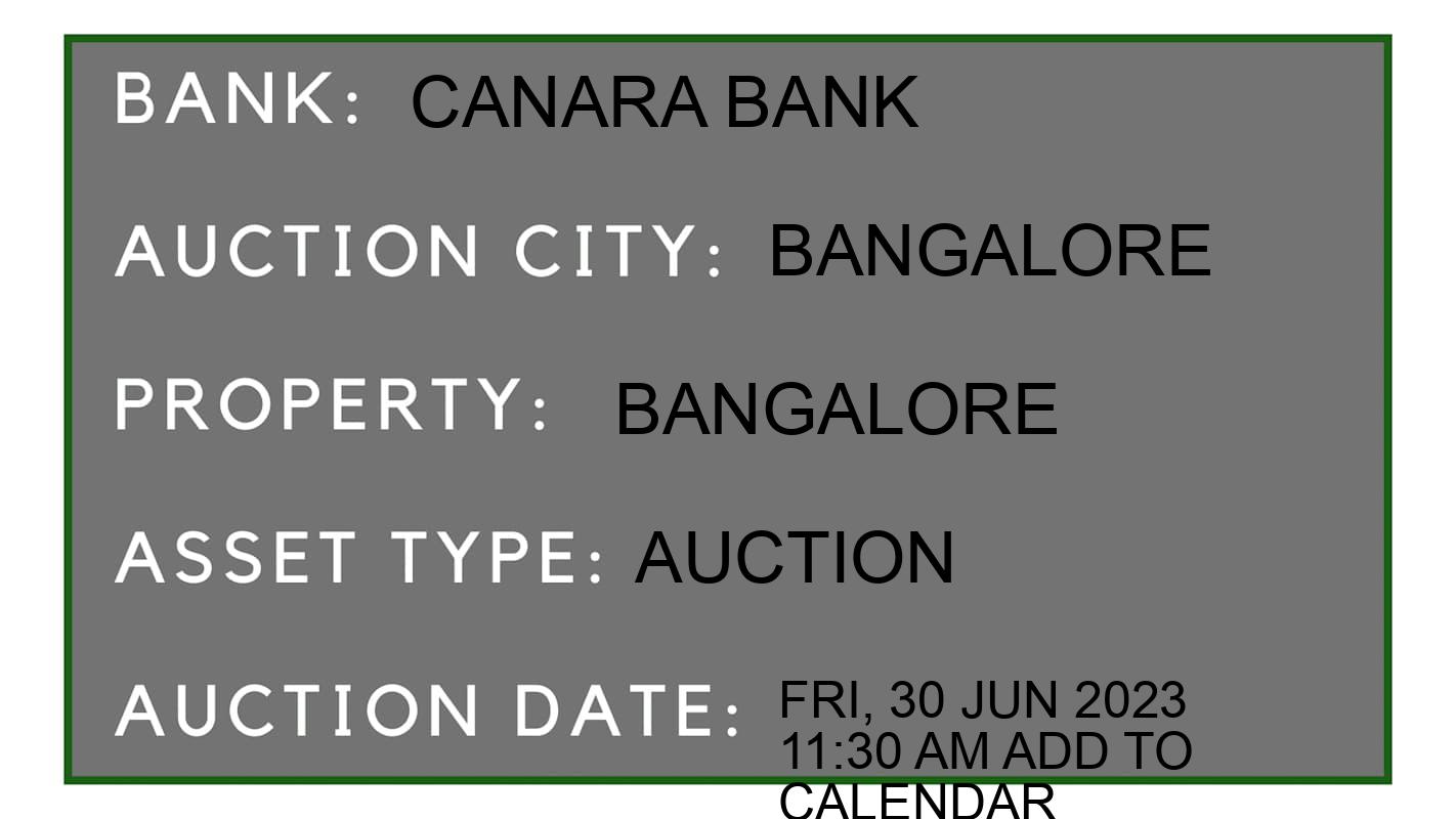 Auction Bank India - ID No: 152743 - Canara Bank Auction of Canara Bank