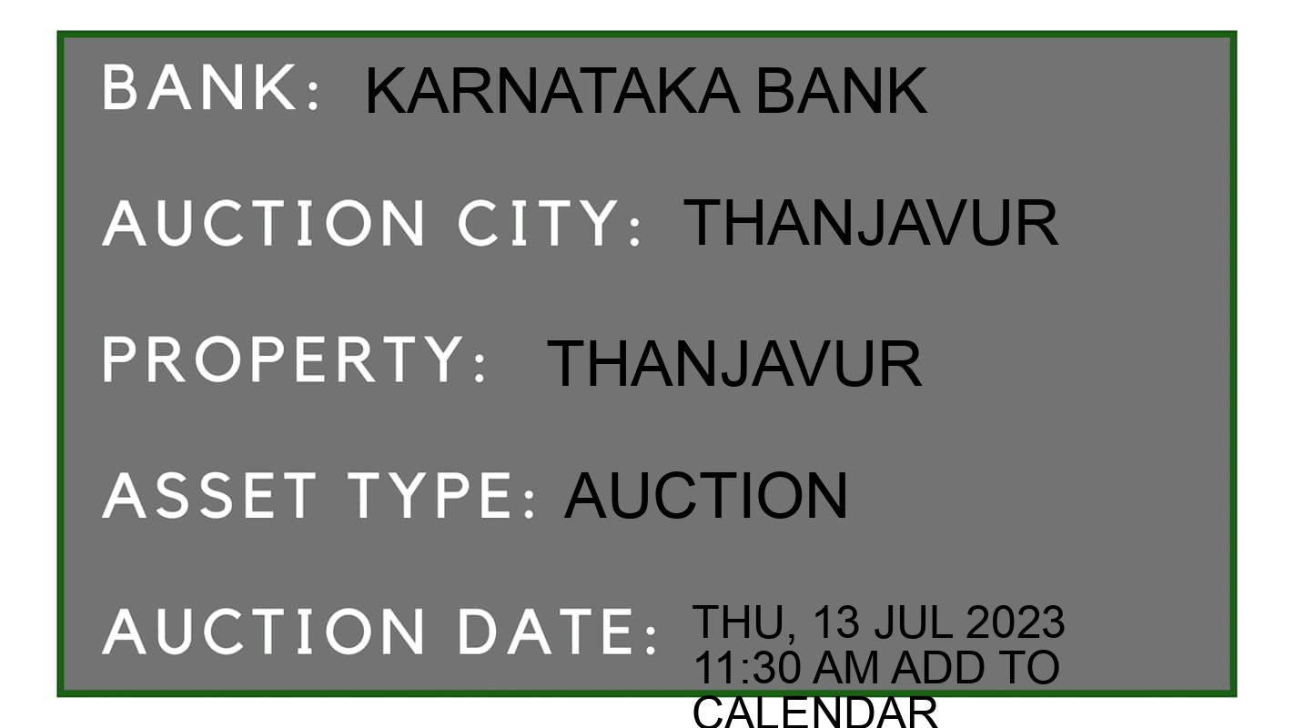 Auction Bank India - ID No: 152752 - Karnataka Bank Auction of Karnataka Bank