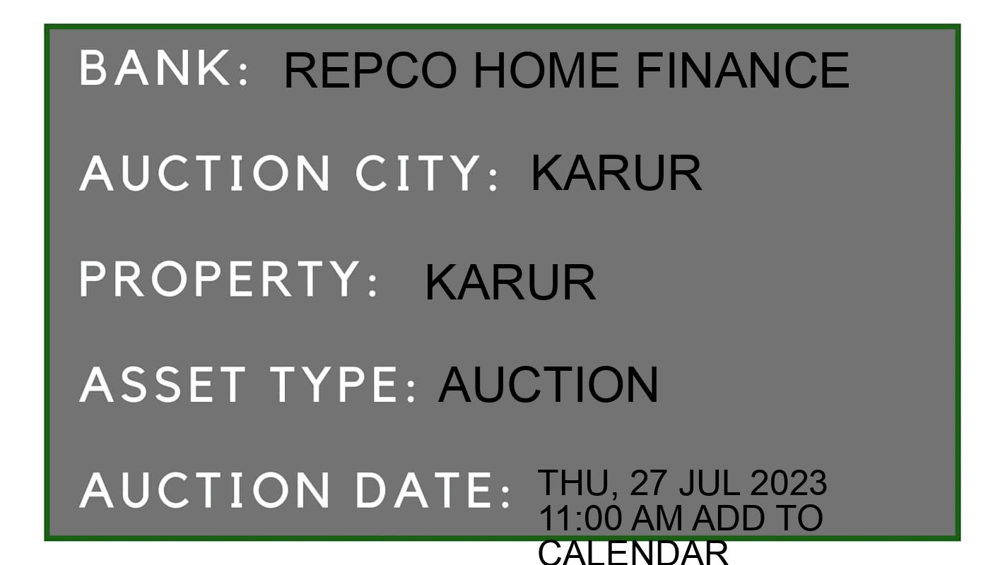 Auction Bank India - ID No: 152756 - Repco Home Finance Auction of Repco Home Finance