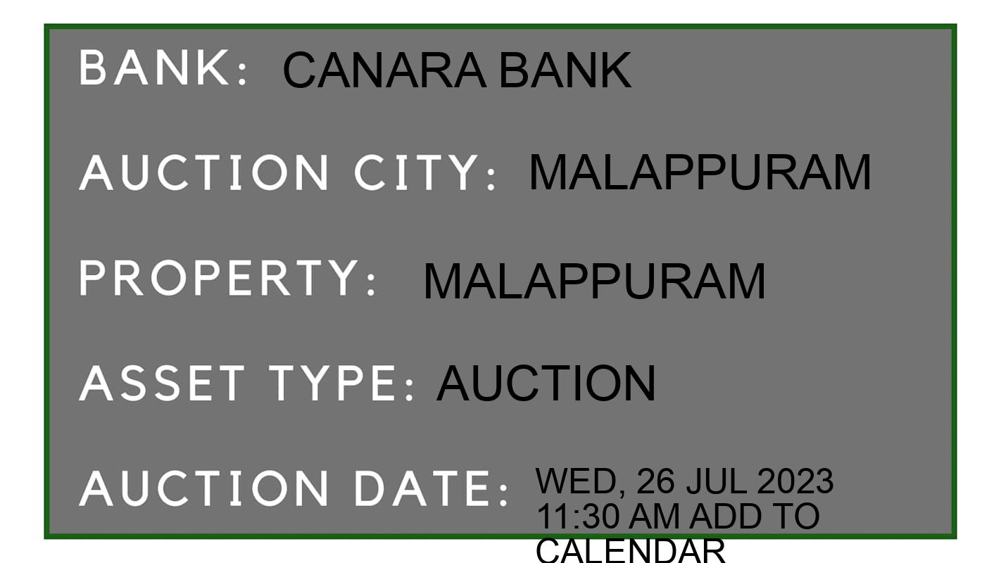 Auction Bank India - ID No: 152761 - Canara Bank Auction of Canara Bank