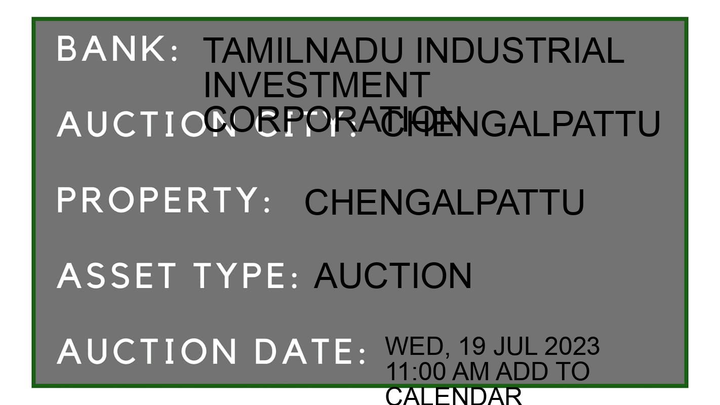 Auction Bank India - ID No: 152774 - tamilnadu industrial investment corporation Auction of tamilnadu industrial investment corporation