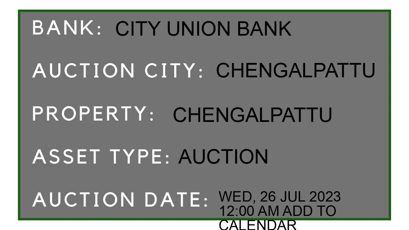 Auction Bank India - ID No: 152782 - City Union Bank Auction of City Union Bank