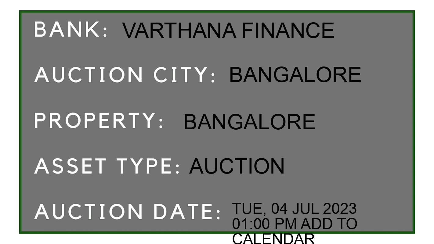 Auction Bank India - ID No: 152787 - varthana finance Auction of varthana finance