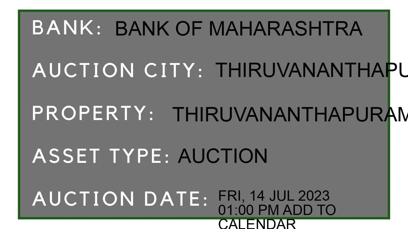 Auction Bank India - ID No: 152816 - Bank of Maharashtra Auction of Bank of Maharashtra
