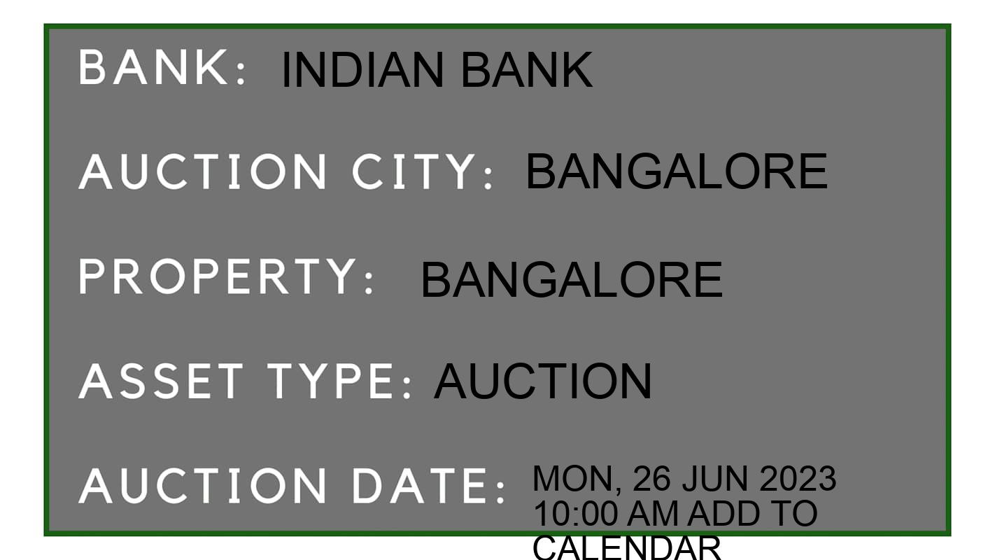 Auction Bank India - ID No: 152833 - Indian Bank Auction of Indian Bank