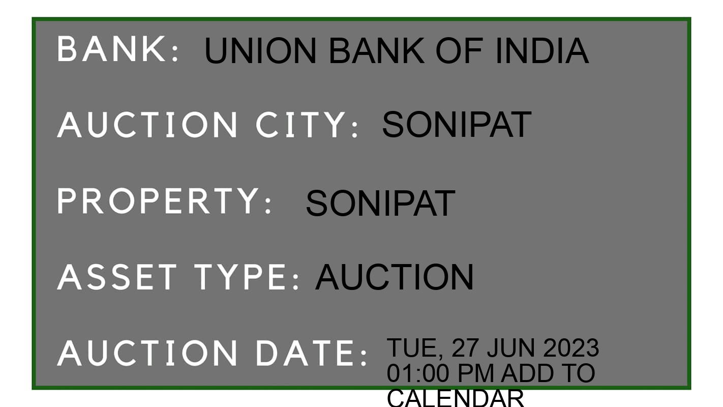 Auction Bank India - ID No: 153027 - Union Bank of India Auction of Union Bank of India