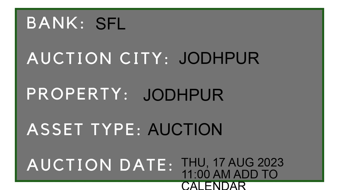 Auction Bank India - ID No: 153167 - sfl Auction of sfl