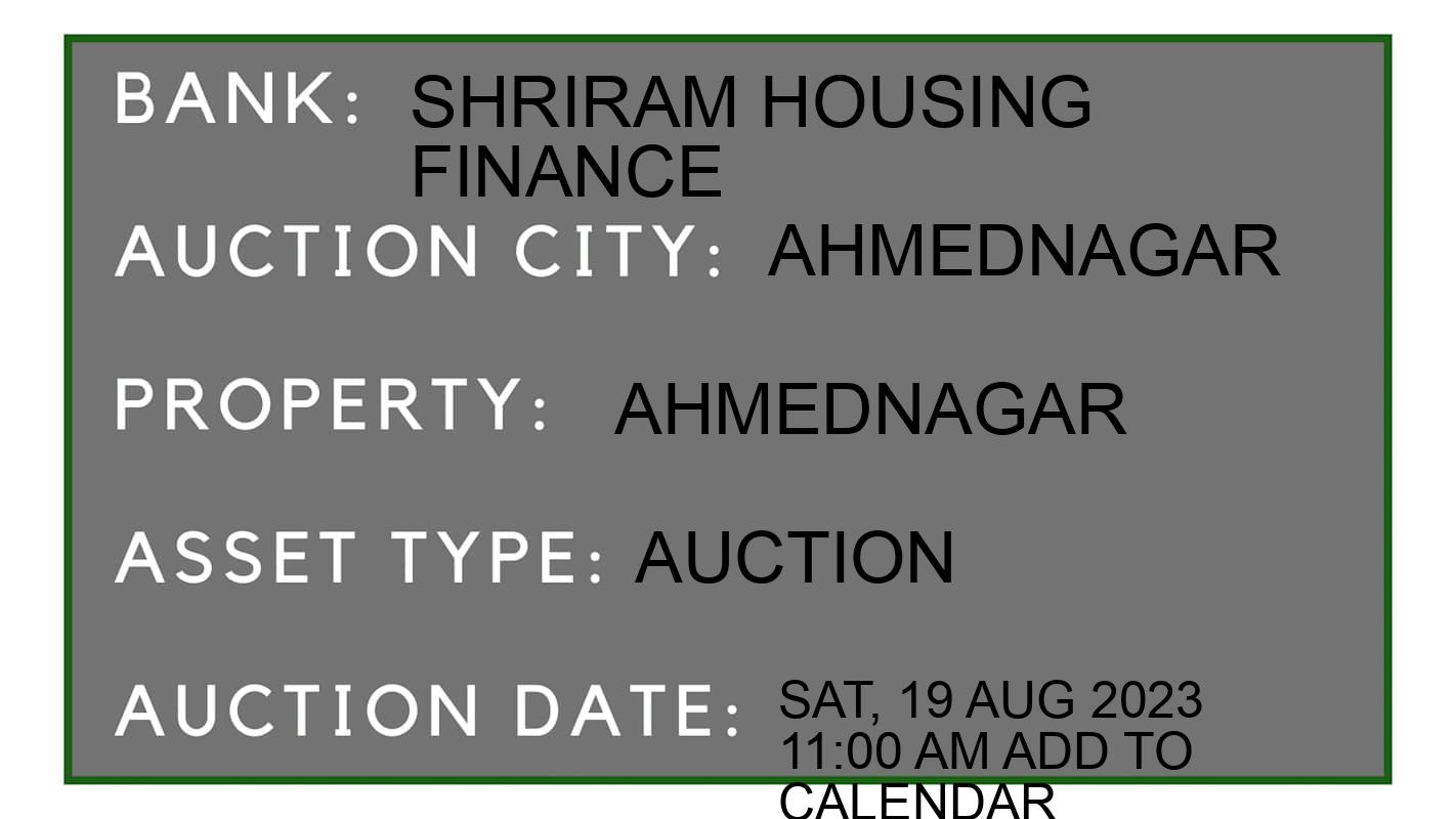 Auction Bank India - ID No: 153310 - Shriram Housing Finance Auction of Shriram Housing Finance