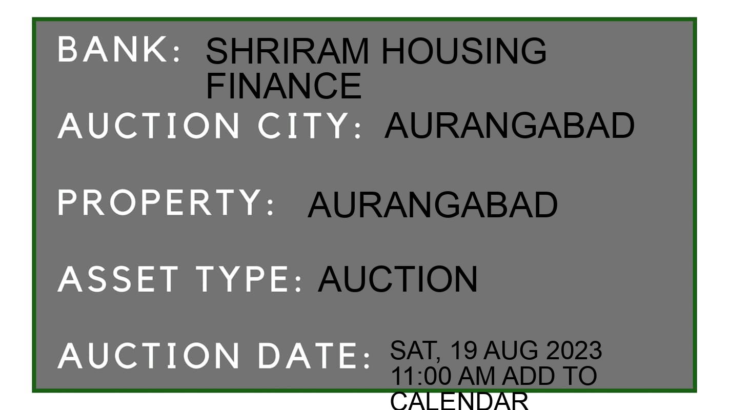 Auction Bank India - ID No: 153324 - Shriram Housing Finance Auction of Shriram Housing Finance