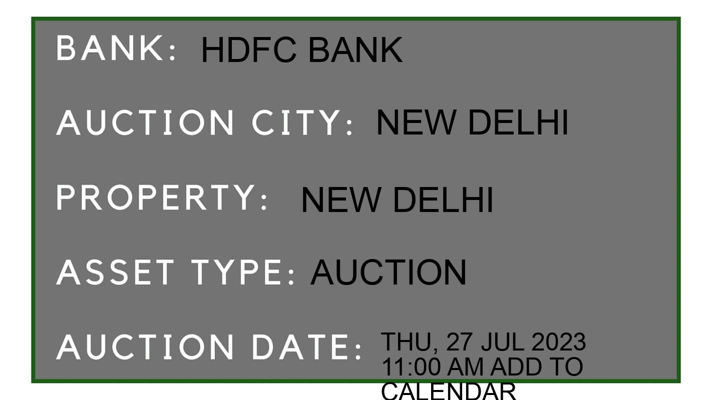Auction Bank India - ID No: 153590 - HDFC Bank Auction of HDFC Bank