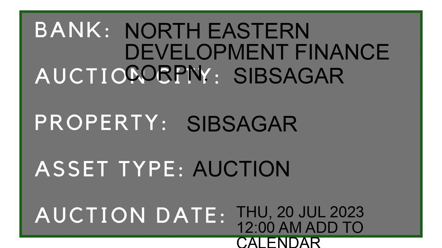Auction Bank India - ID No: 153640 - north eastern development finance corpn. Auction of north eastern development finance corpn.