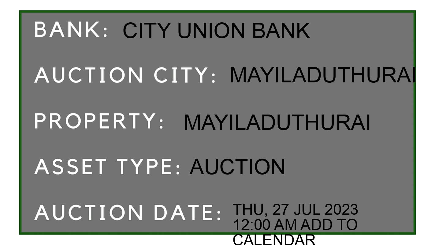 Auction Bank India - ID No: 153644 - City Union Bank Auction of City Union Bank
