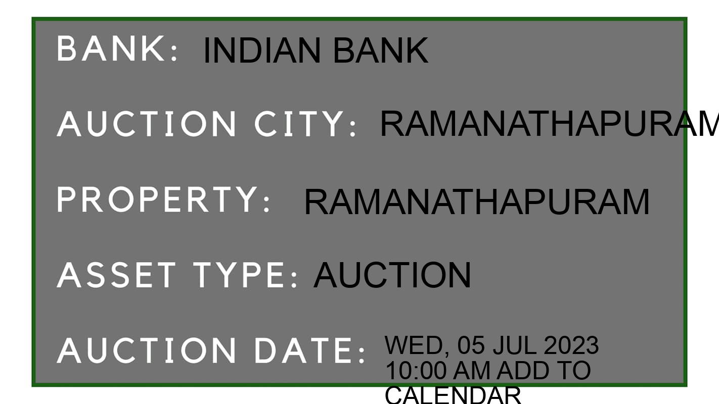Auction Bank India - ID No: 153664 - Indian Bank Auction of Indian Bank