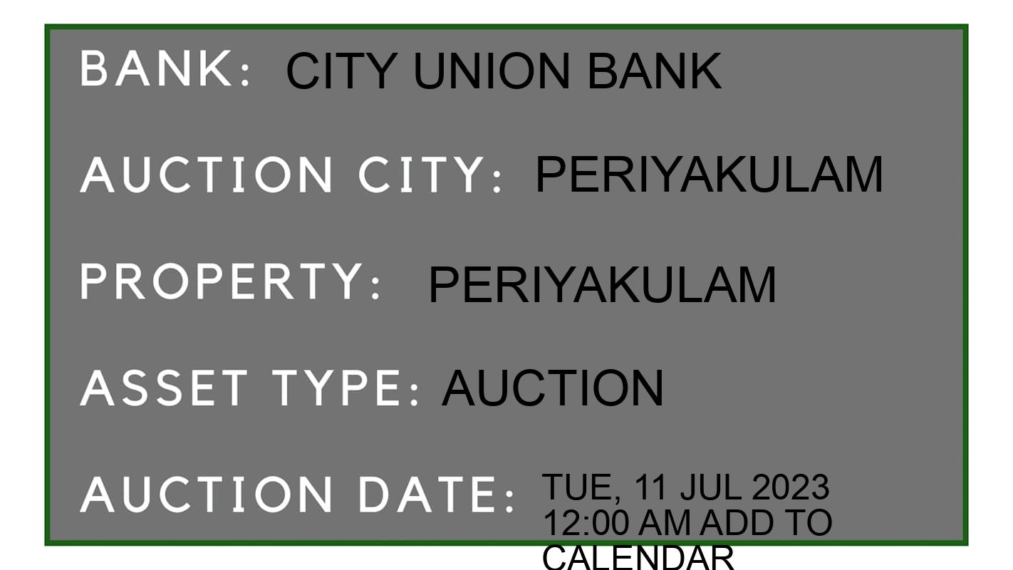 Auction Bank India - ID No: 153665 - City Union Bank Auction of City Union Bank