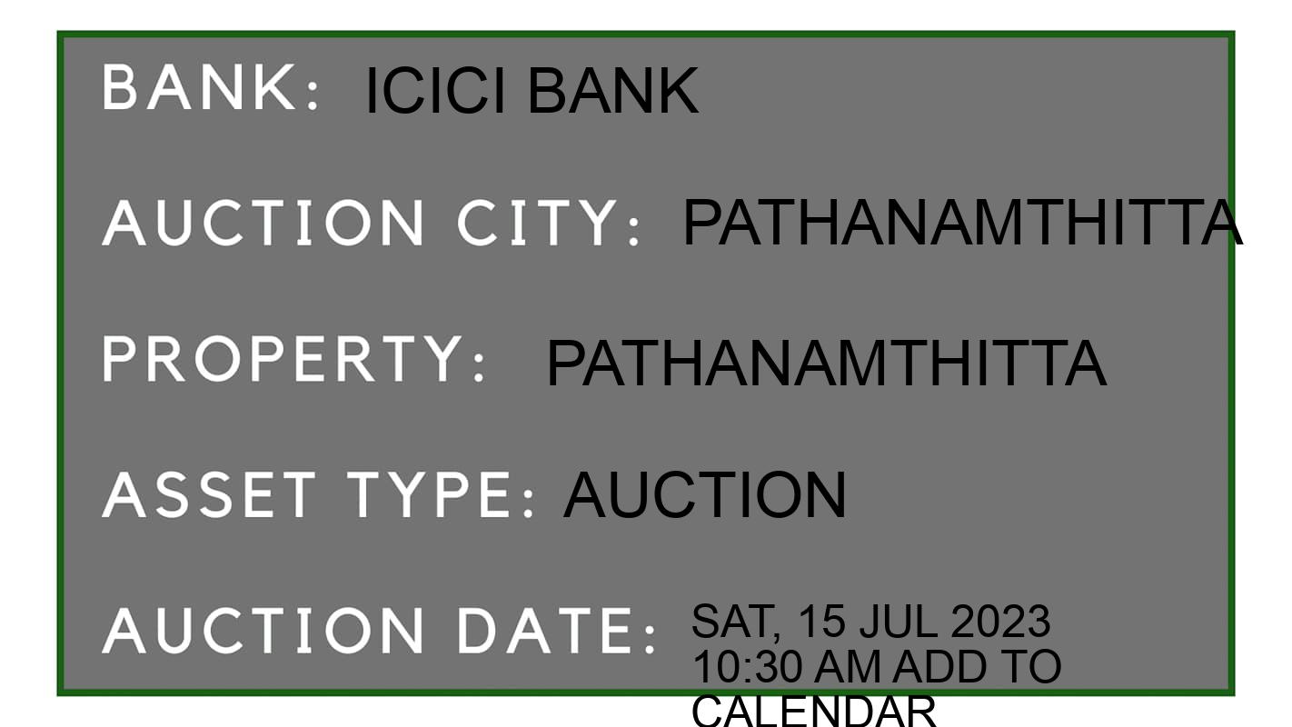 Auction Bank India - ID No: 153868 - ICICI Bank Auction of ICICI Bank