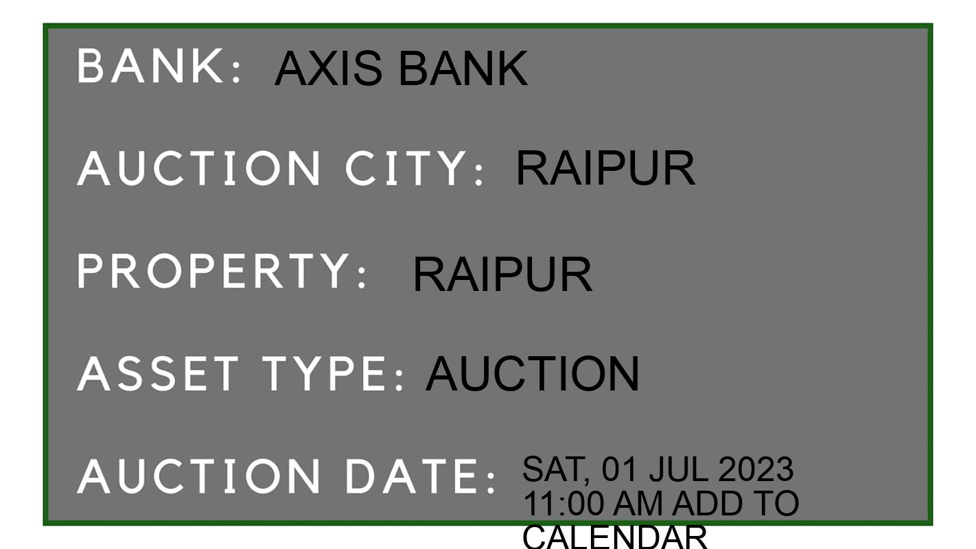 Auction Bank India - ID No: 153878 - Axis Bank Auction of Axis Bank