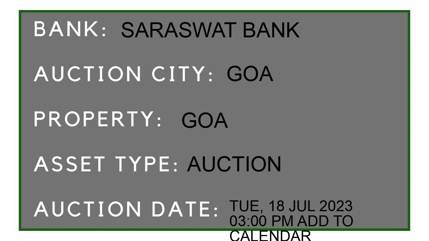 Auction Bank India - ID No: 153909 - Saraswat Bank Auction of Saraswat Bank