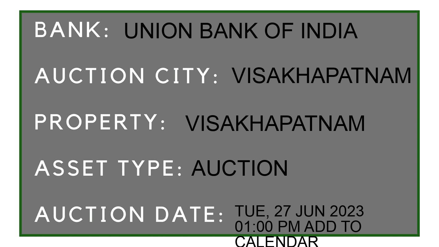 Auction Bank India - ID No: 153923 - Union Bank of India Auction of Union Bank of India