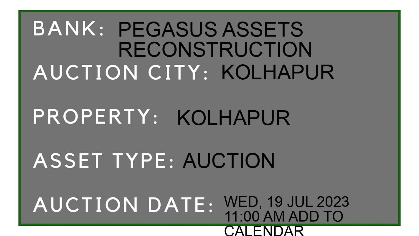 Auction Bank India - ID No: 153941 - Pegasus Assets Reconstruction Auction of Pegasus Assets Reconstruction