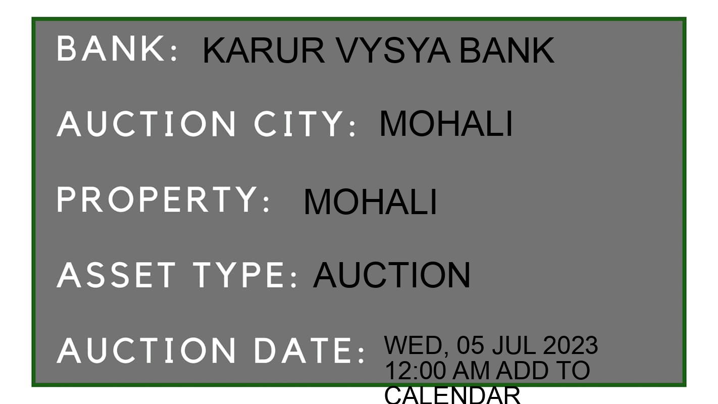 Auction Bank India - ID No: 153962 - Karur Vysya Bank Auction of Karur Vysya Bank