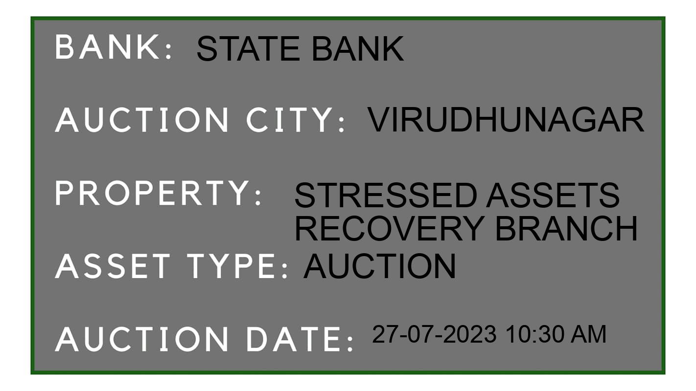 Auction Bank India - ID No: 153971 - State Bank Auction of State Bank Auctions for Land in TIRUTHANGAL, Virudhunagar