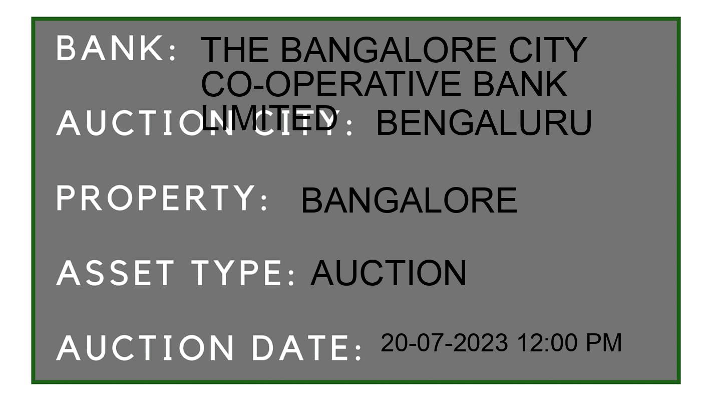 Auction Bank India - ID No: 154020 - The Bangalore City Co-Operative Bank Limited Auction of The Bangalore City Co-Operative Bank Limited Auctions for Plot in Bengaluru, Bengaluru