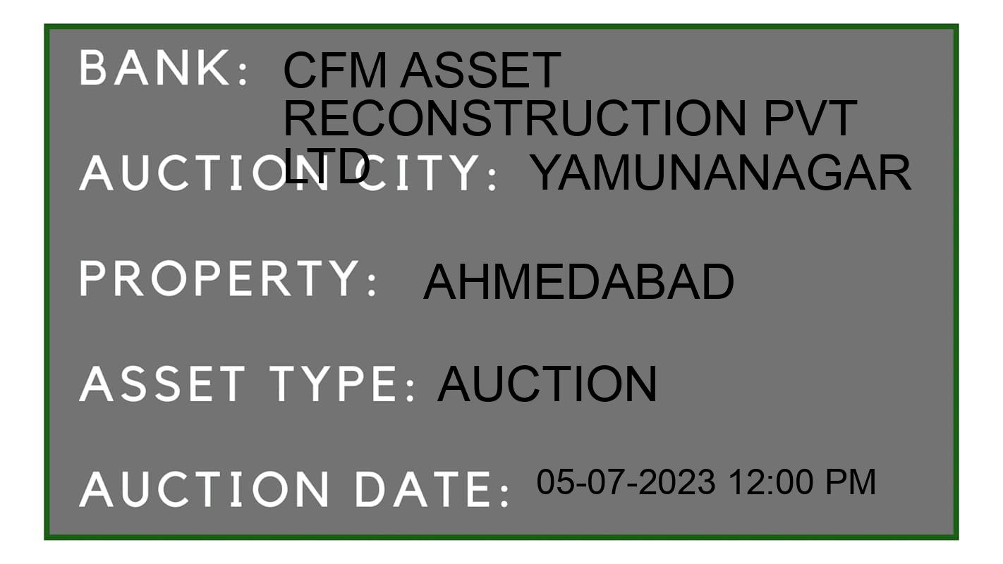 Auction Bank India - ID No: 154068 - CFM Asset Reconstruction Pvt Ltd Auction of CFM Asset Reconstruction Pvt Ltd Auctions for Land And Building in Jagadhri, Yamunanagar