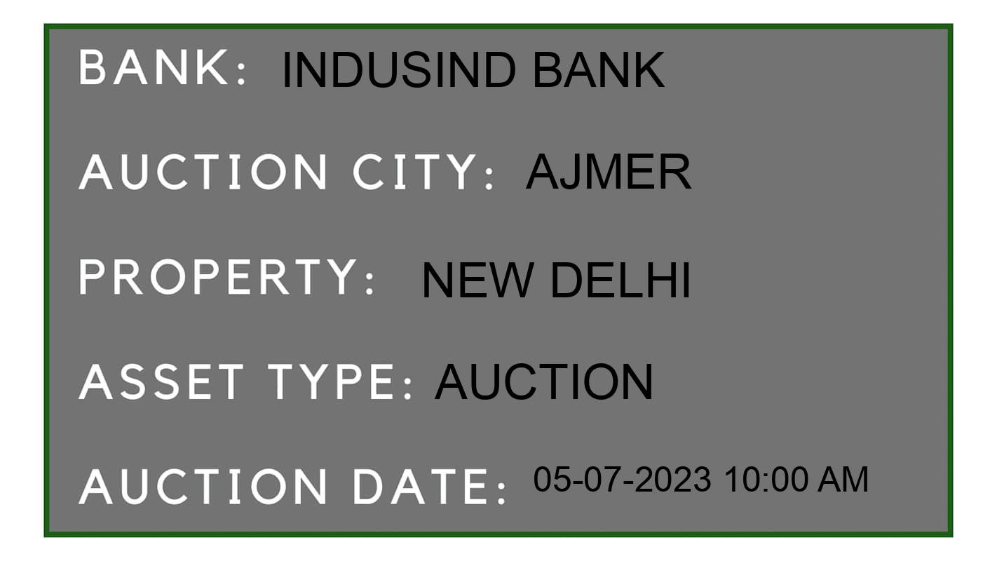Auction Bank India - ID No: 154087 - IndusInd Bank Auction of IndusInd Bank Auctions for Land And Building in Ajmer, Ajmer