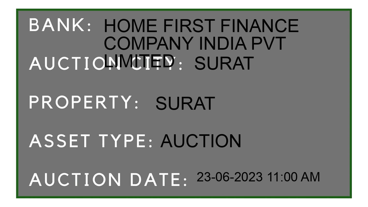 Auction Bank India - ID No: 154108 - Home First Finance Company India Pvt Limited Auction of Home First Finance Company India Pvt Limited Auctions for Plant & Machinery in Surat, Surat