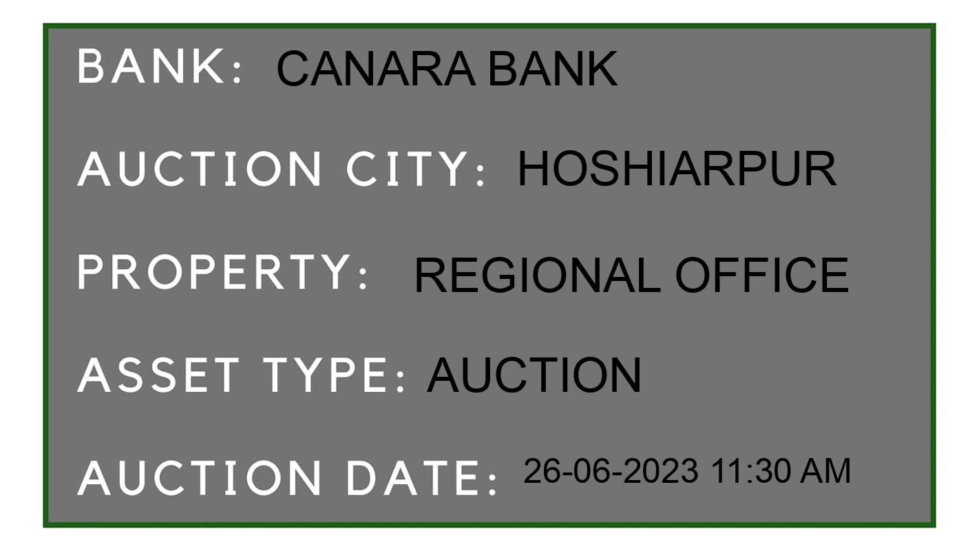Auction Bank India - ID No: 154477 - Canara Bank Auction of Canara Bank Auctions for Plot in Hoshiarpur, Hoshiarpur