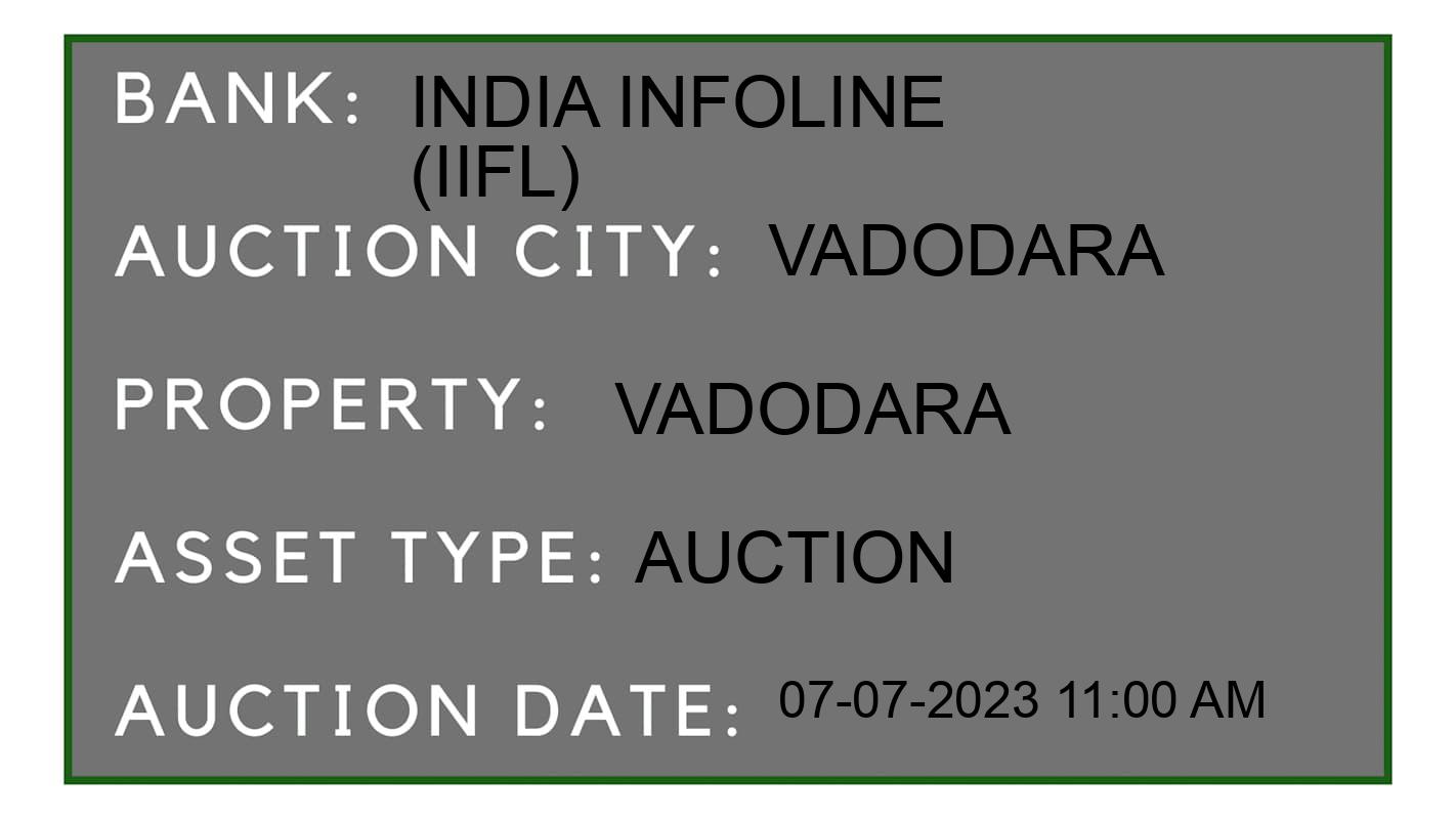 Auction Bank India - ID No: 154546 - India Infoline (IIFL) Auction of India Infoline (IIFL) Auctions for Commercial Shop in Vadodara, Vadodara