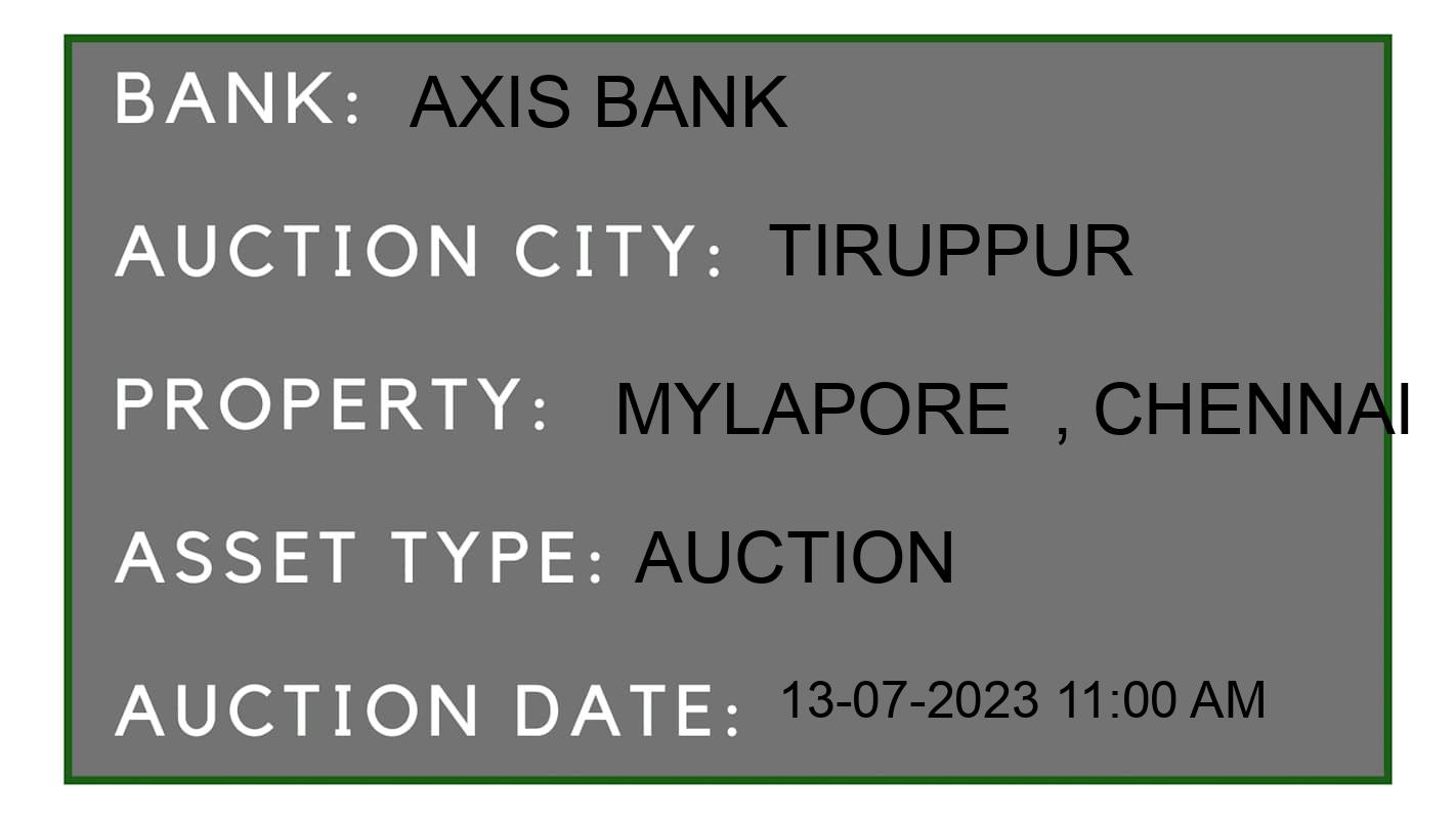 Auction Bank India - ID No: 154622 - Axis Bank Auction of Axis Bank Auctions for Plot in Kangeyam, Tiruppur