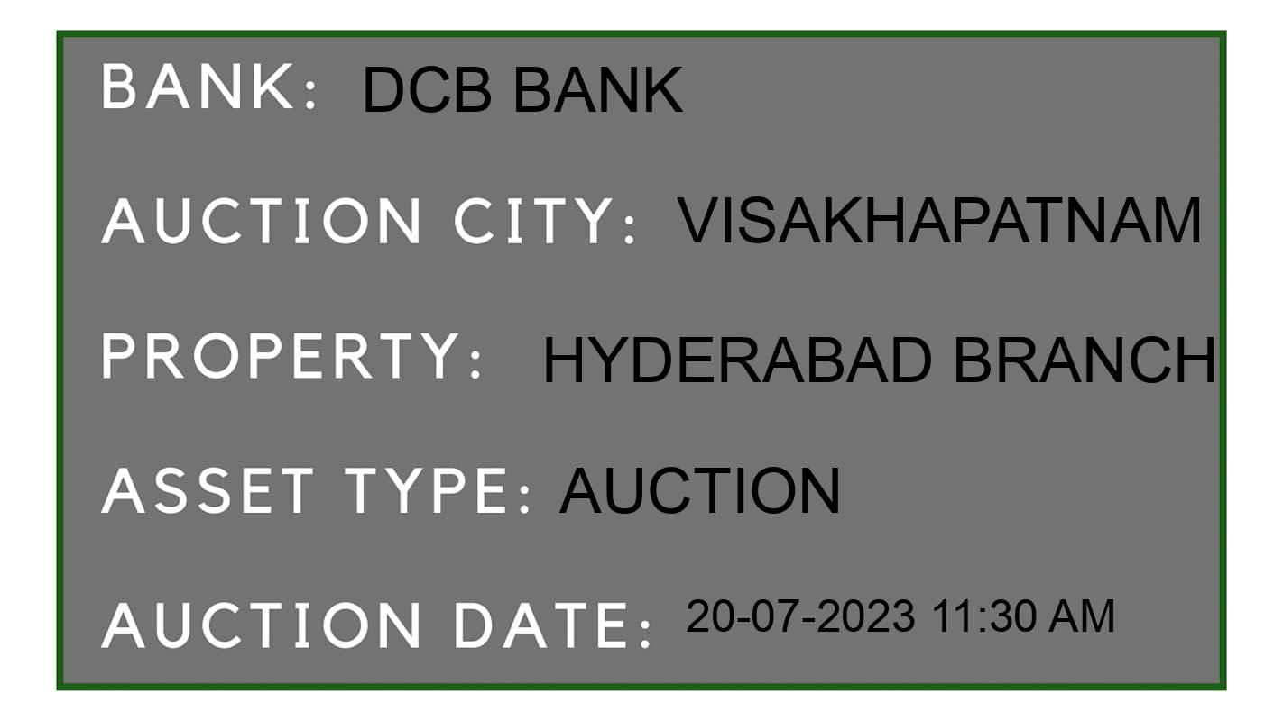 Auction Bank India - ID No: 154671 - DCB Bank Auction of DCB Bank Auctions for Residential Flat in Visakhapatnam, Visakhapatnam