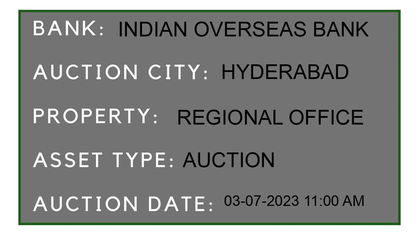 Auction Bank India - ID No: 154690 - Indian Overseas Bank Auction of Indian Overseas Bank Auctions for Vehicle Auction in koti, Hyderabad