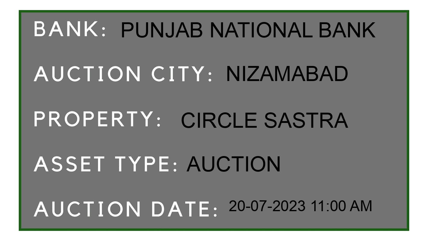 Auction Bank India - ID No: 154726 - Punjab National Bank Auction of Punjab National Bank Auctions for Residential Land And Building in Nizamabad, Nizamabad