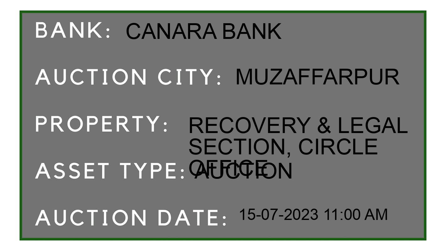 Auction Bank India - ID No: 154806 - Canara Bank Auction of Canara Bank Auctions for Plot in Muzaffarpur, Muzaffarpur