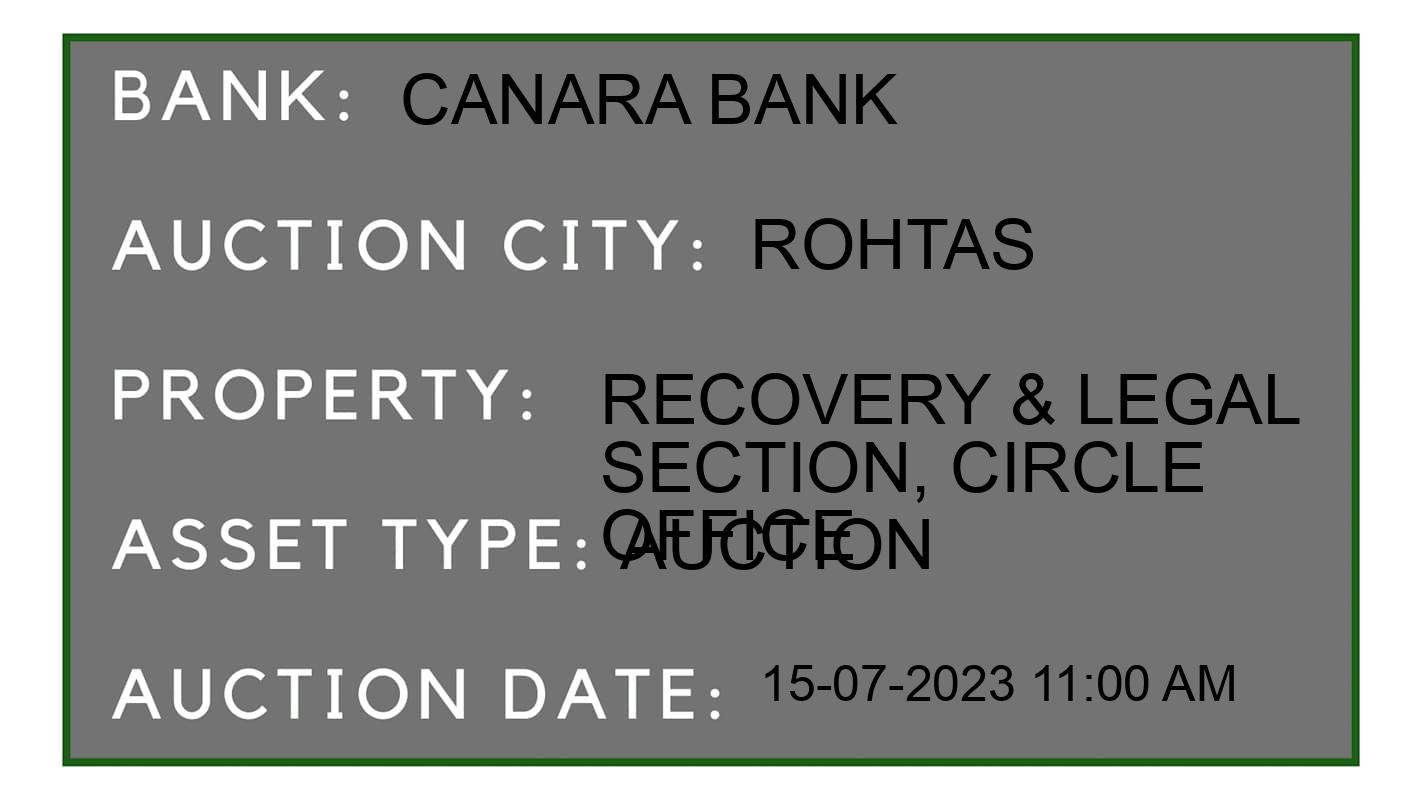 Auction Bank India - ID No: 154810 - Canara Bank Auction of Canara Bank Auctions for Plot in Rohtas, Rohtas