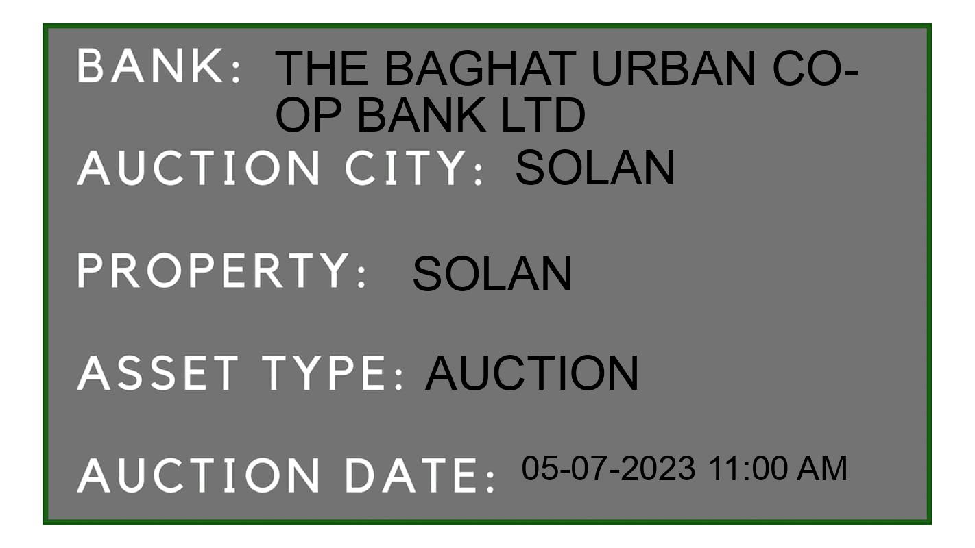 Auction Bank India - ID No: 154992 - The Baghat Urban Co-Op Bank Ltd Auction of The Baghat Urban Co-Op Bank Ltd Auctions for Residential Flat in Solan, Solan