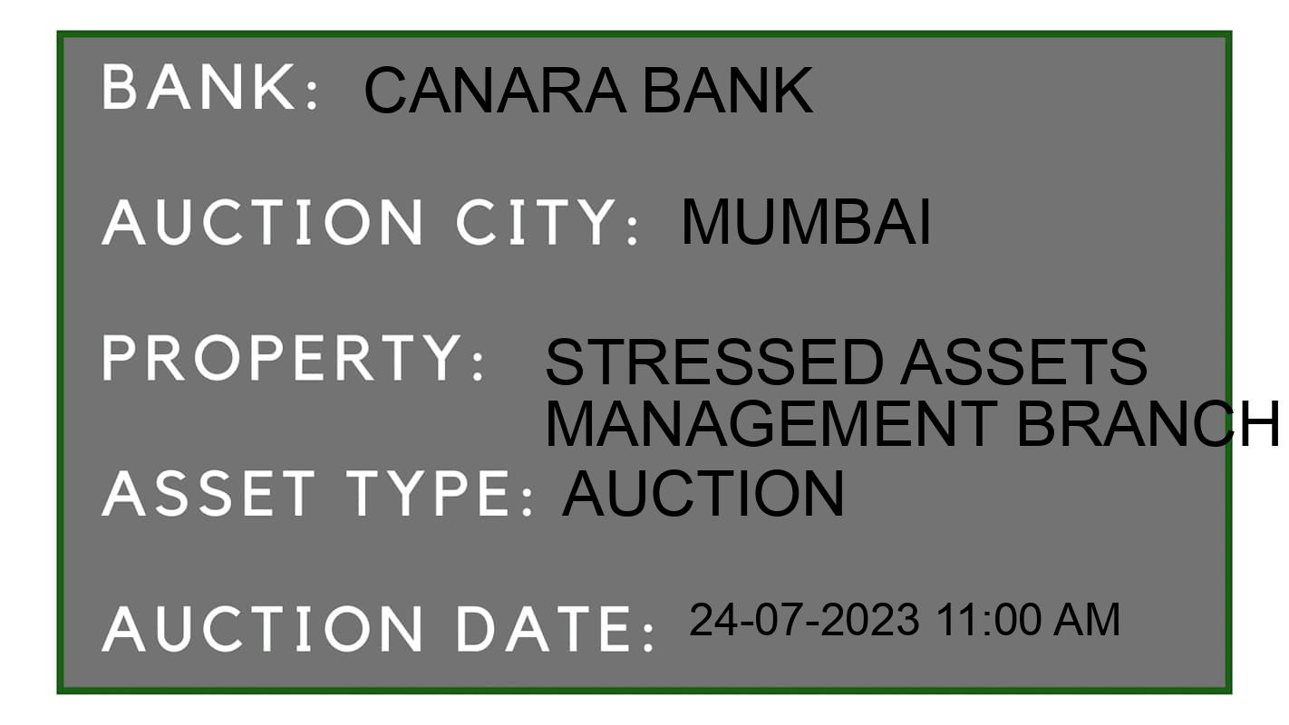 Auction Bank India - ID No: 155051 - Canara Bank Auction of Canara Bank Auctions for Factory land and Building in Andheri East, Mumbai