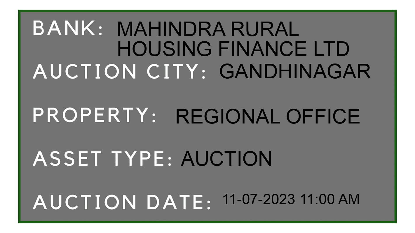 Auction Bank India - ID No: 155220 - Mahindra Rural Housing Finance Ltd Auction of Mahindra Rural Housing Finance Ltd Auctions for Plot in Gandhinagar, Gandhinagar