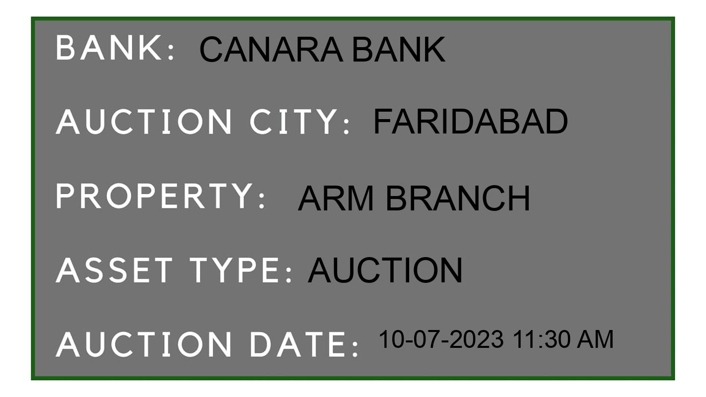 Auction Bank India - ID No: 155314 - Canara Bank Auction of Canara Bank Auctions for Land in Faridabad, Faridabad
