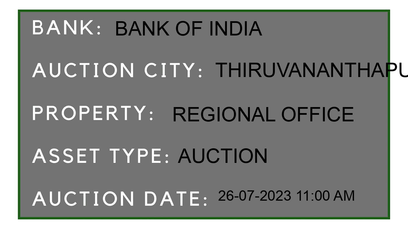Auction Bank India - ID No: 155354 - Bank of India Auction of Bank of India Auctions for Land And Building in kulathur, Thiruvananthapuram