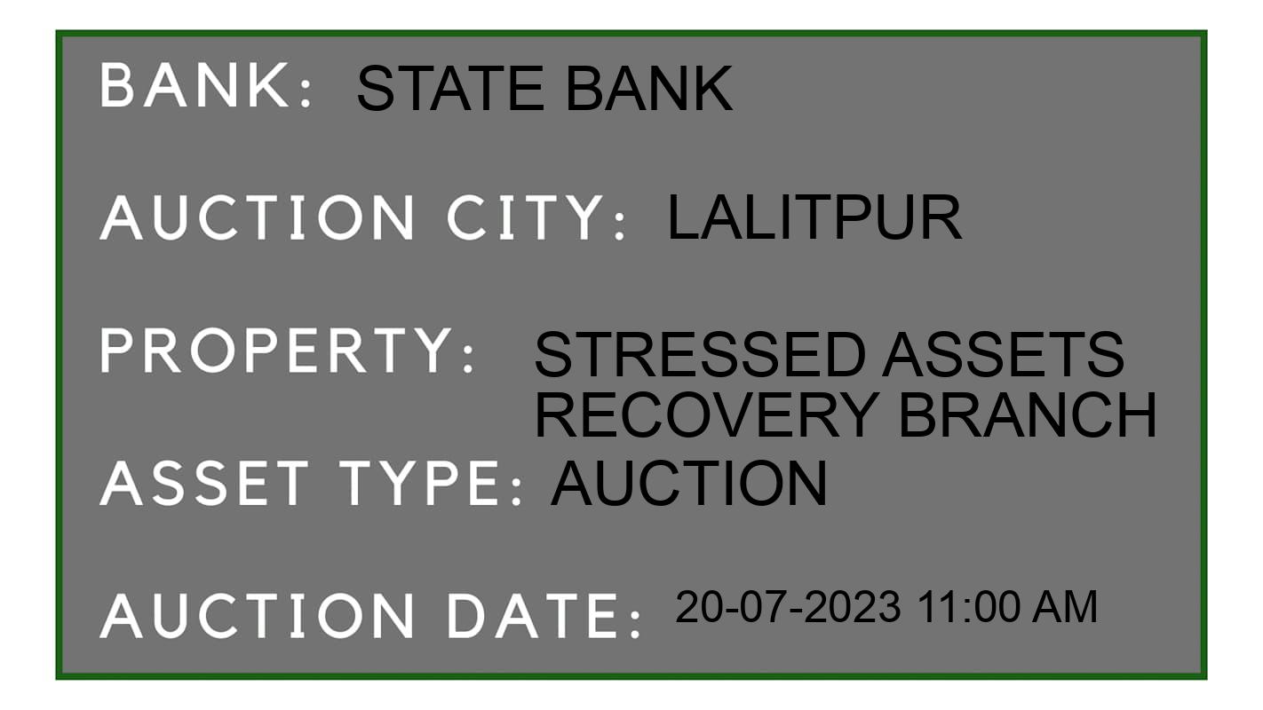 Auction Bank India - ID No: 155359 - State Bank Auction of State Bank Auctions for Plot in Lalitpur, Lalitpur