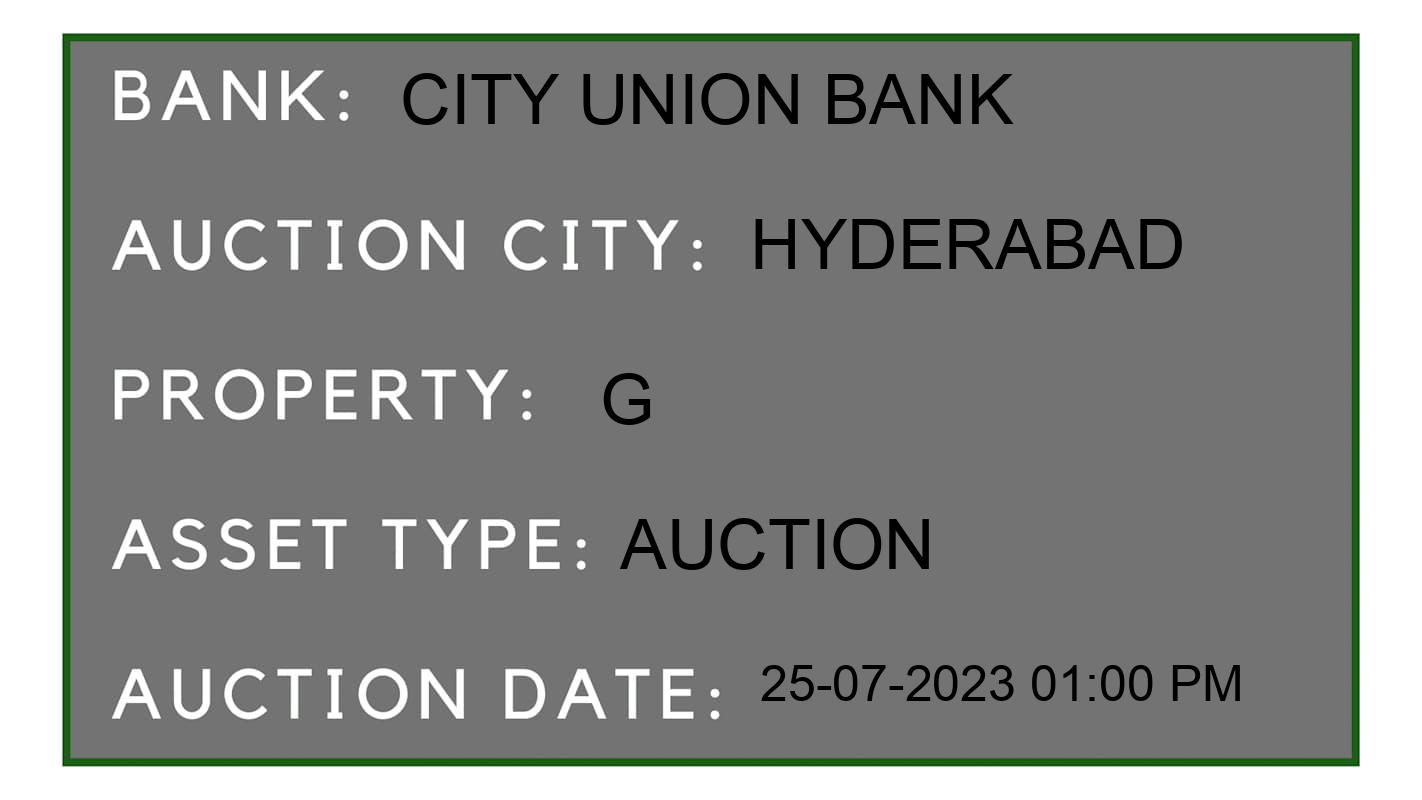 Auction Bank India - ID No: 155422 - City Union Bank Auction of City Union Bank Auctions for Plot in Chengicherla, Hyderabad