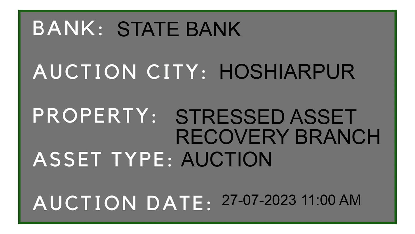 Auction Bank India - ID No: 155515 - State Bank Auction of State Bank Auctions for Commercial Property in Garhshankar, Hoshiarpur