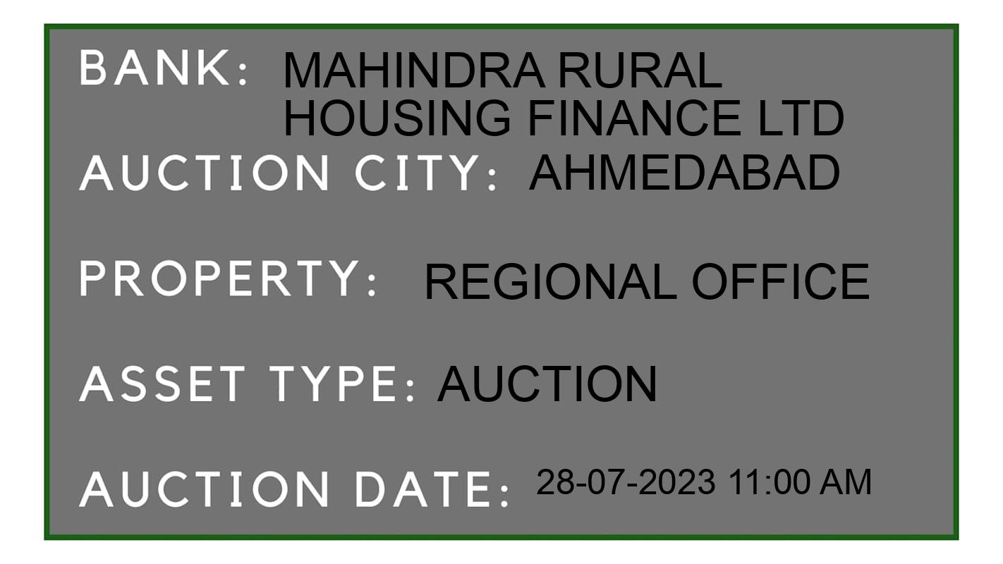 Auction Bank India - ID No: 155592 - Mahindra Rural Housing Finance Ltd Auction of Mahindra Rural Housing Finance Ltd Auctions for Others in Ahmedabad, Ahmedabad