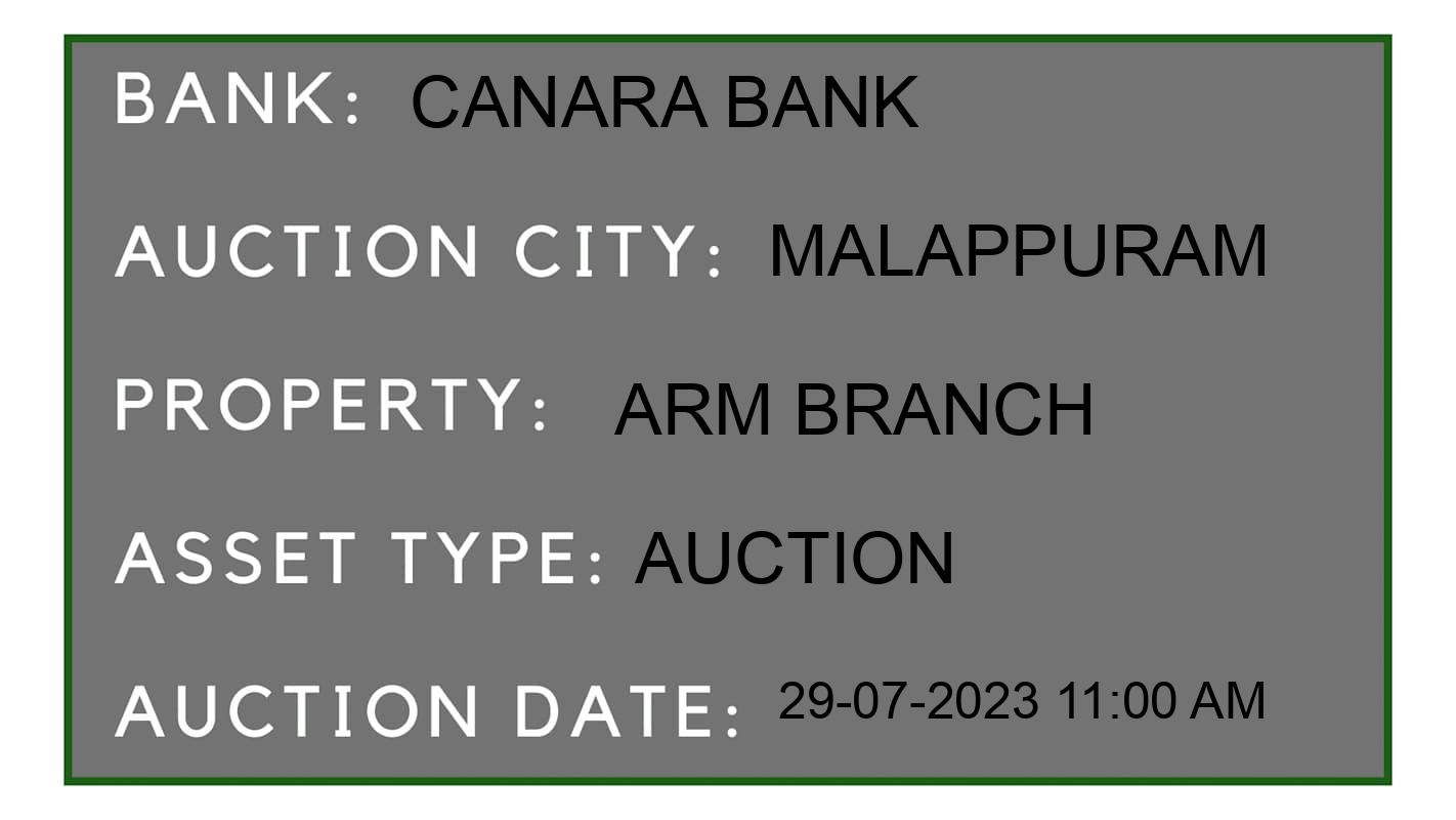 Auction Bank India - ID No: 155643 - Canara Bank Auction of Canara Bank Auctions for Land in Ernad, Malappuram
