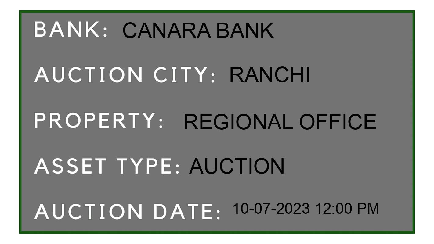 Auction Bank India - ID No: 155664 - Canara Bank Auction of Canara Bank Auctions for Plot in Jharkhand, Ranchi