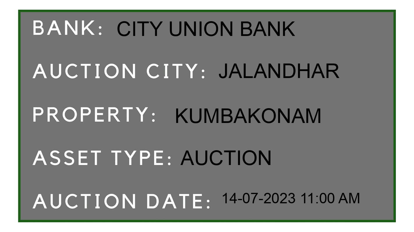Auction Bank India - ID No: 155685 - City Union Bank Auction of City Union Bank Auctions for Residential House in Basti Sheikh, Jalandhar